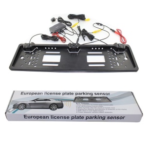 Рамка номерного знака с камерой и парктроником European Car License Plate Parking Sensor European