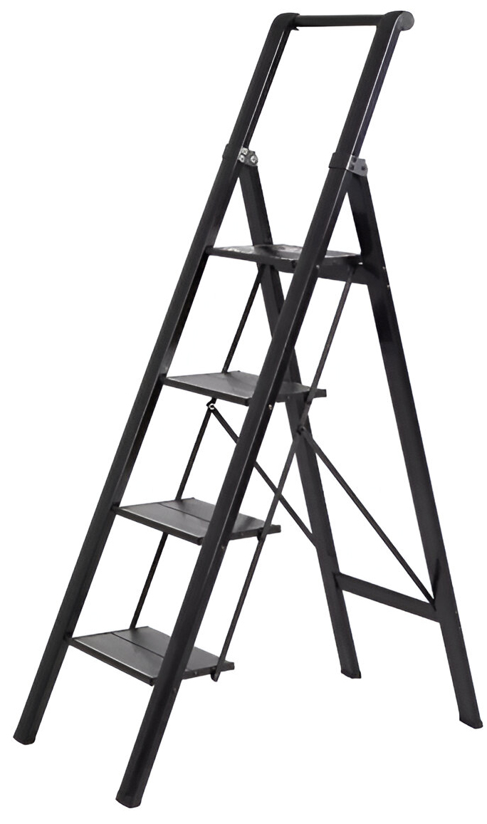 Трехступенчатая складная лестница Xiaomi Mr. Bond Herringbone Household Folding Ladder Black Mr. Bond