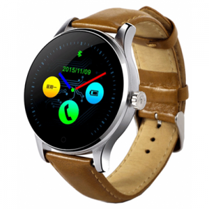 фото Часы carcam smart watch k88h silver - коричневая кожа