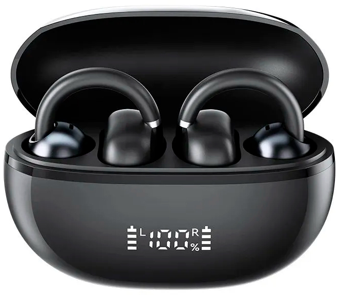 фото Беспроводные наушники xiaomi haylou airfree open ear true wireless earbuds (ow3) black carcam