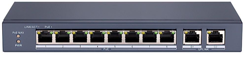 PoE-коммутатор HiWatch DS-S1008GP