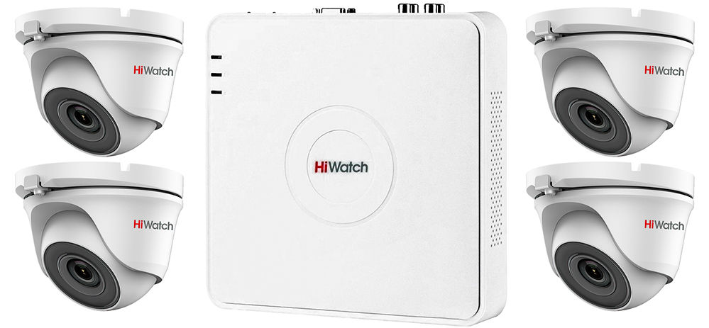 Комплект видеонаблюдения HiWatch KIT 2N4D1 4 камеры