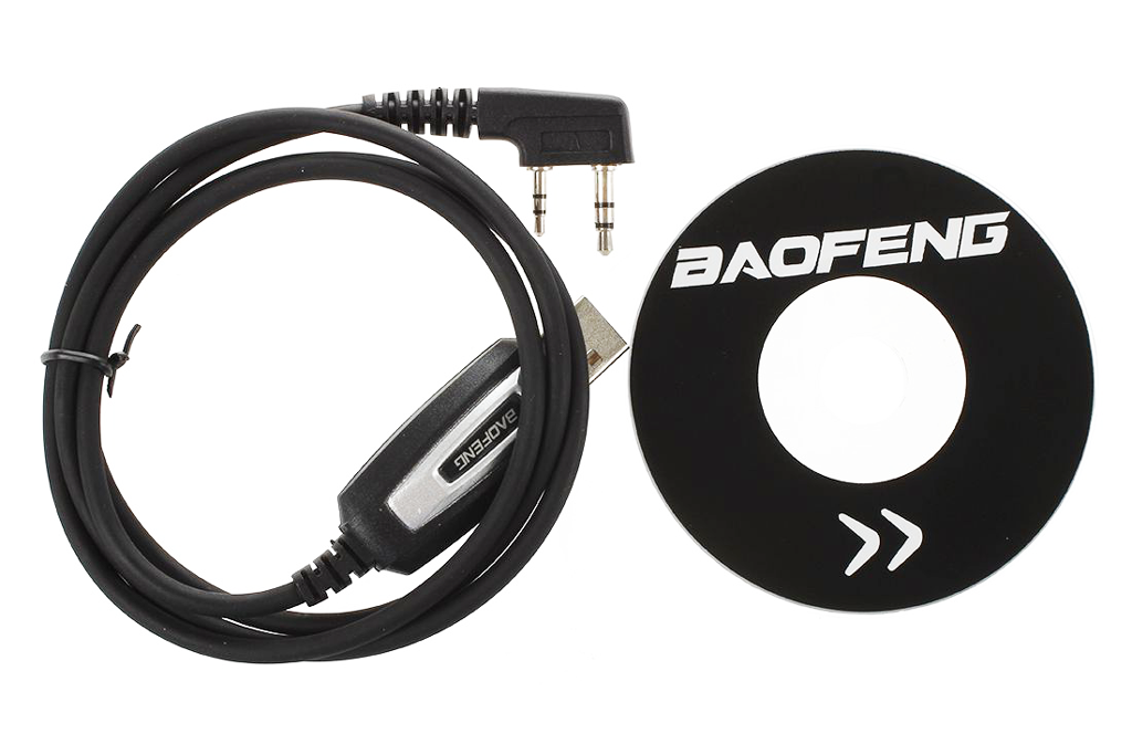 USB кабель и CD диск для программирования радиостанций Baofeng, Kenwood кабель для программирования влагозащищенных раций baofeng