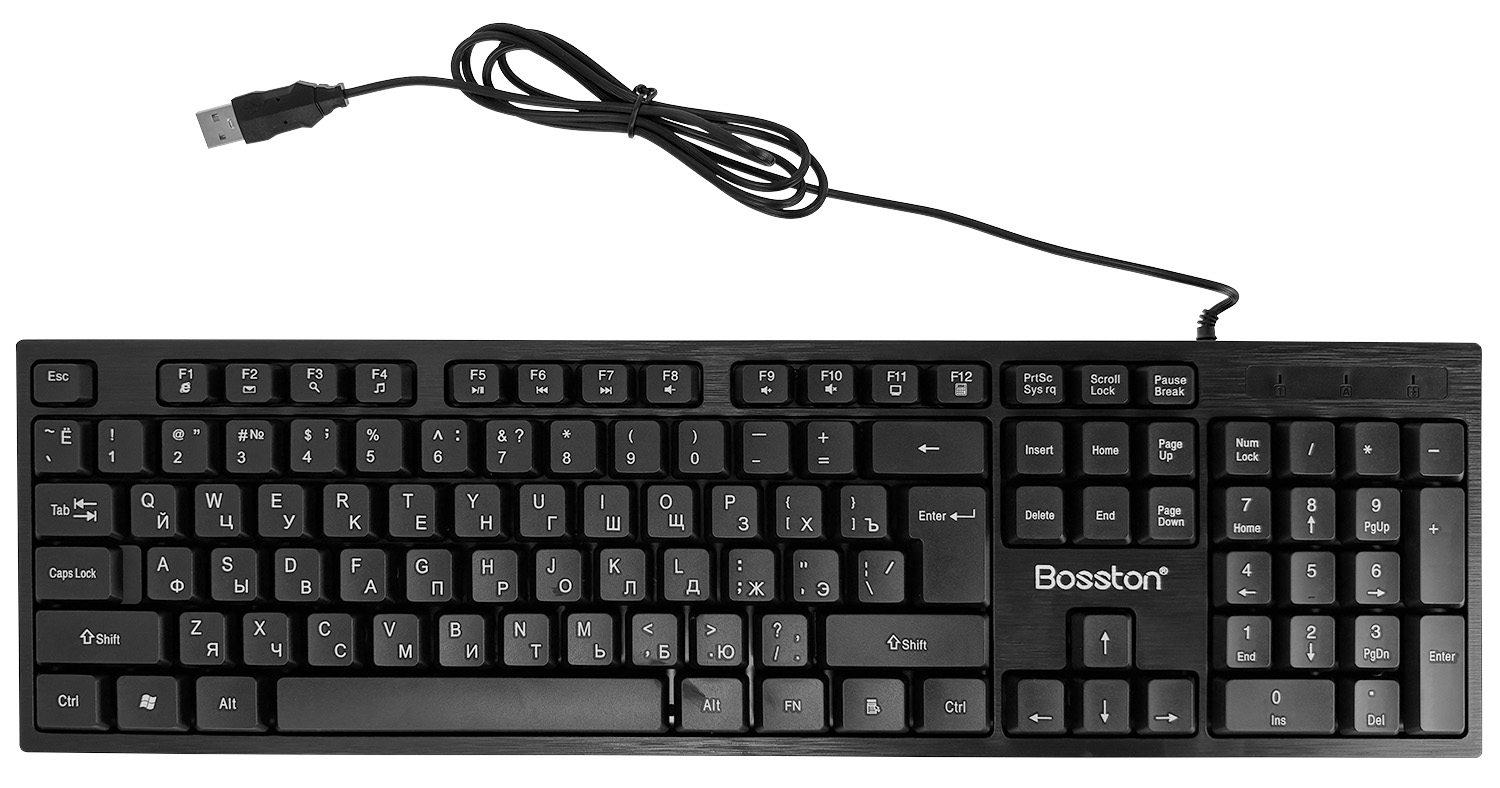 Купить Bosston Wired Office Keyboard (K870) Black