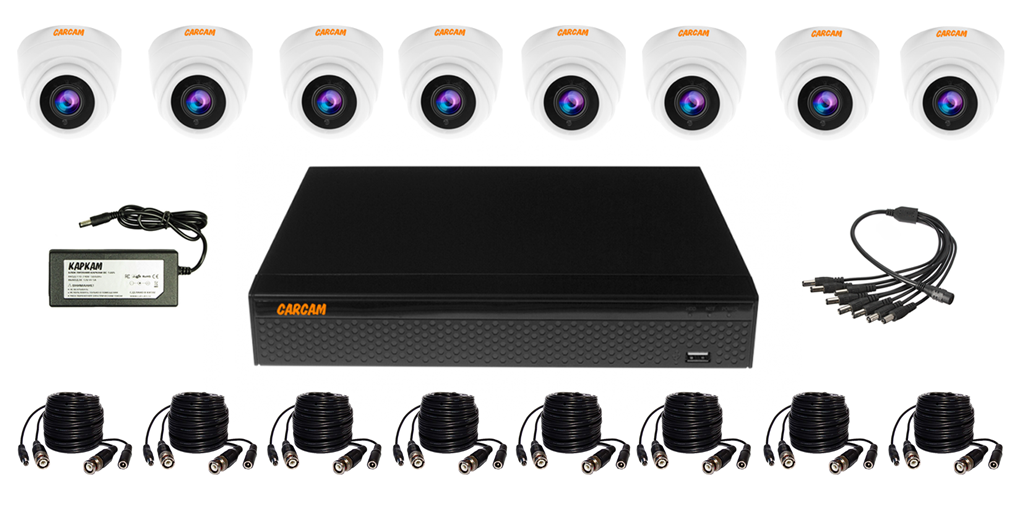 Готовый комплект видеонаблюдения CARCAM VIDEO KIT 5M-9 8 камер