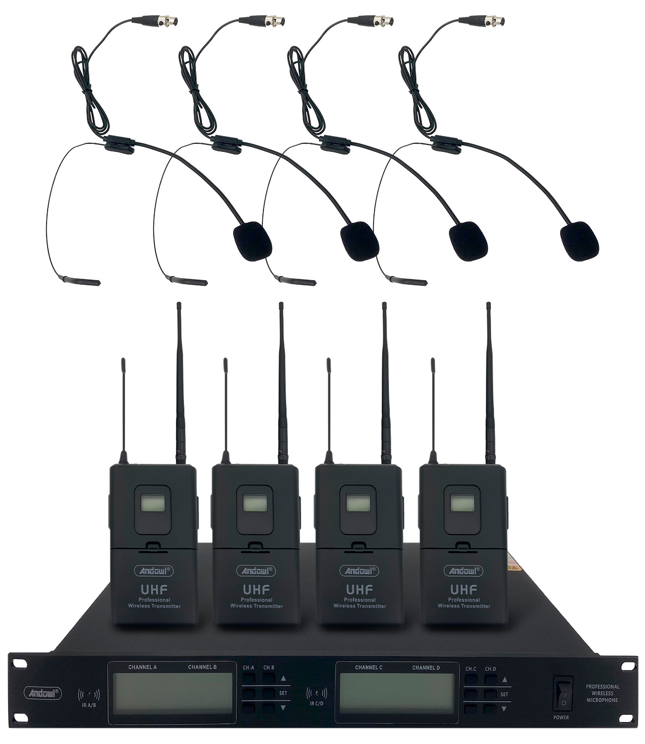 Купить Andowl Wireless Microphone Set 4pcs (Q-MIC65)