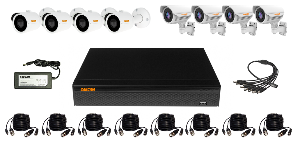 Готовый комплект видеонаблюдения CARCAM KIT 2M-25 8 камер
