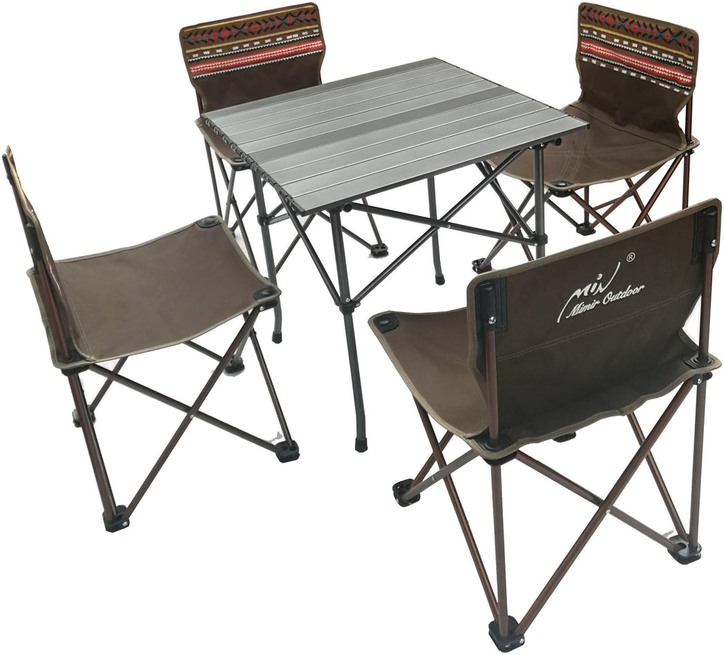 Раскладной стол с 4-мя стульями MirCamping MIMIR4B1 MirCamping - фото 1