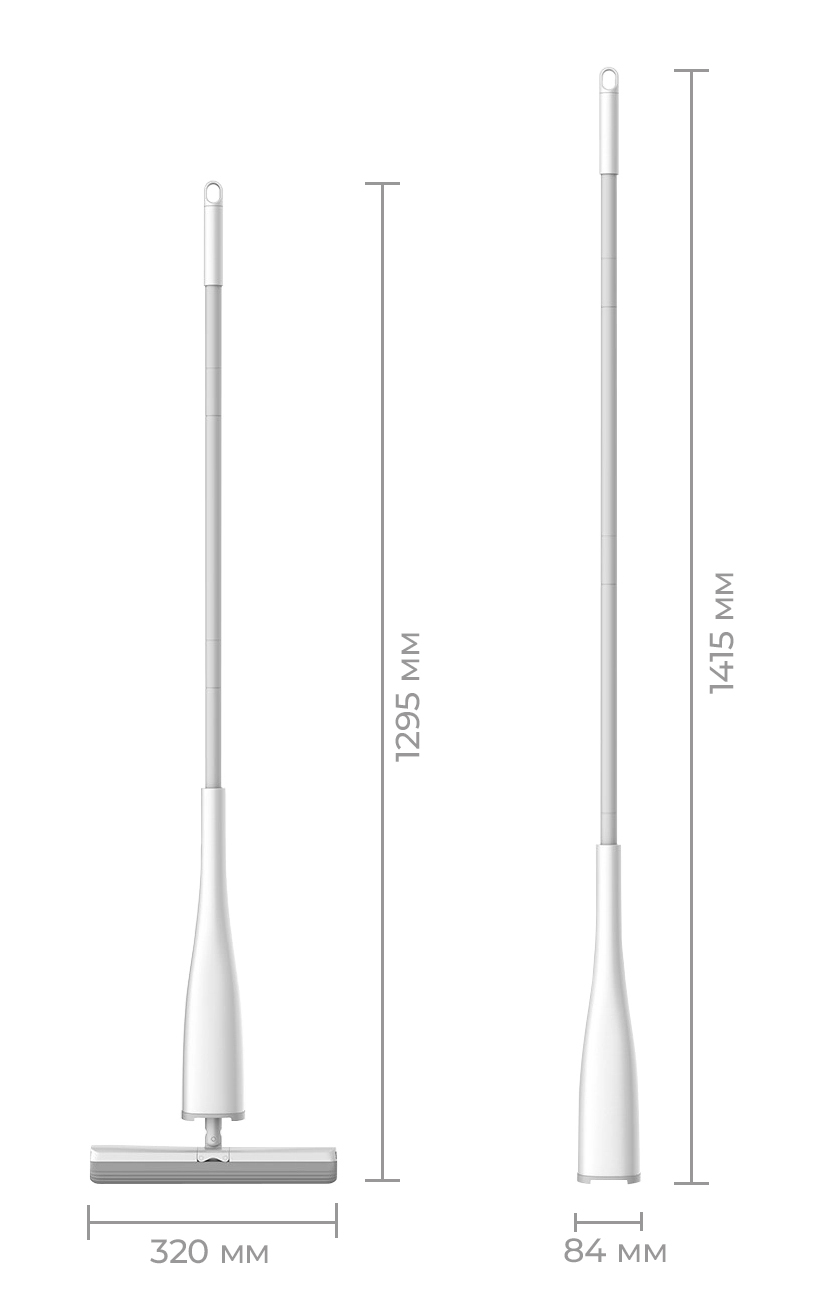 Купить Xiaomi Blue Small Fish Squeeze MOP (PU03A) White