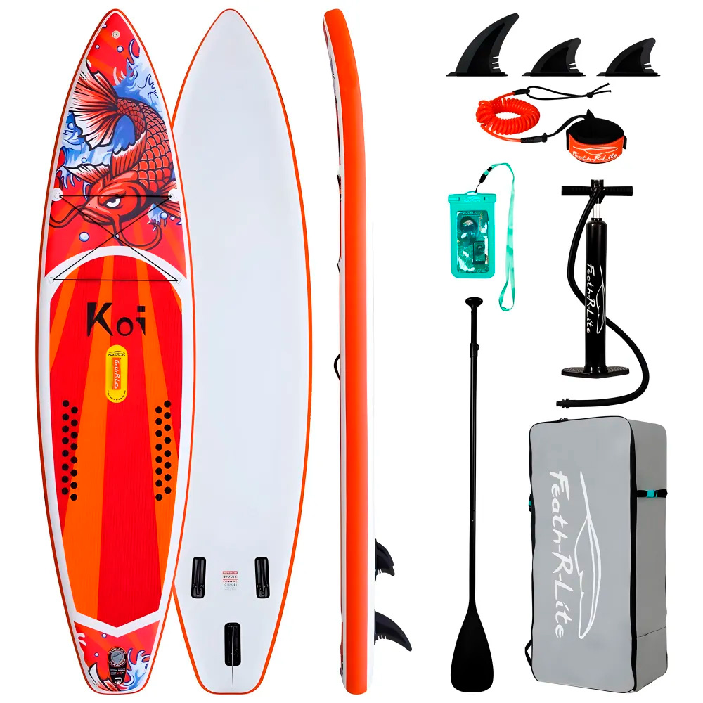 Сапборд Feath-R-Lite Koi Inflatable SUP Board 350*84*15 Red-Orange