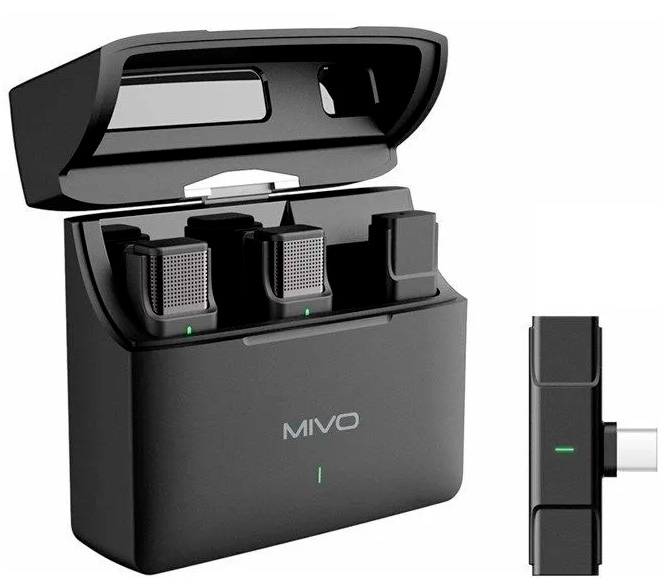 Беспроводной Bluetooth петличный микрофон Mivo MK-620T (Type-C)