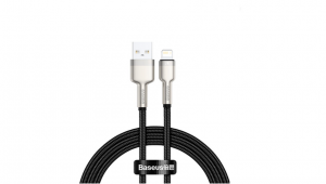 Baseus Cafule Series Metal Data Cable USB 2.0 - Lightning 2.4A 1м Black (CALJK-A01) КАРКАМ
