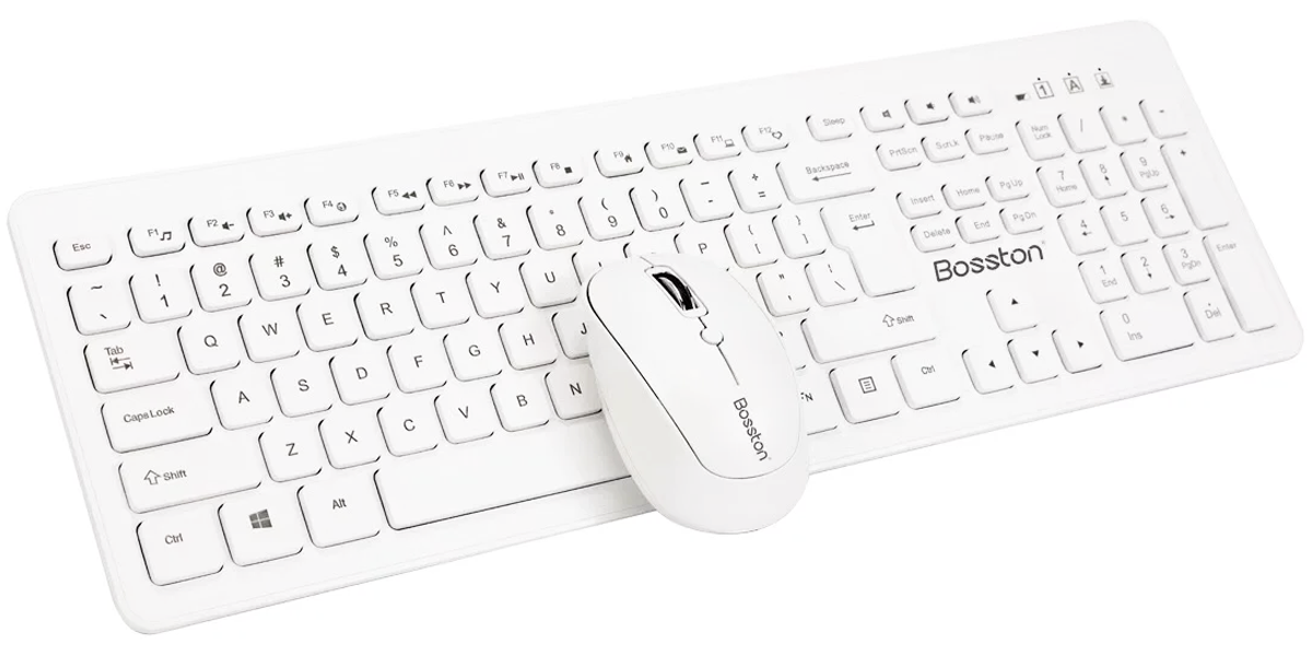 Купить Bosston Wireless Keyboard and Mouse Combo (WS500) White