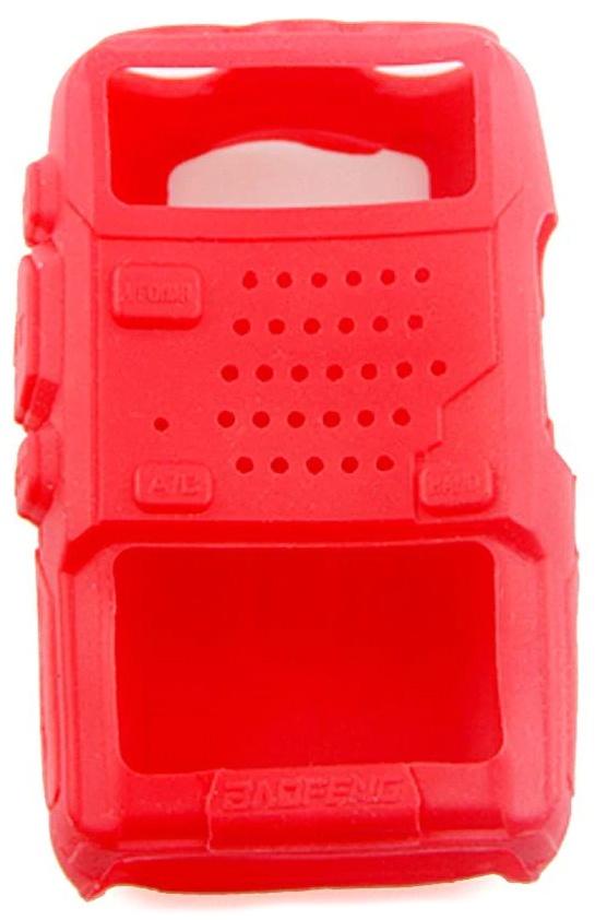 Чехол силиконовый для BAOFENG UV-5R, красный КАРКАМ - фото 1