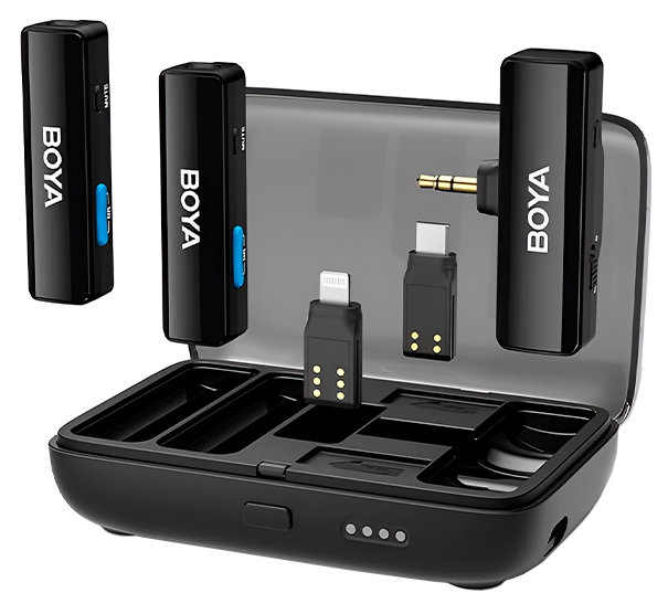 Купить Boya Multi-Compatible 2.4 GHz Dual-Channel Wireless Microphone System (BOYALINK) Black