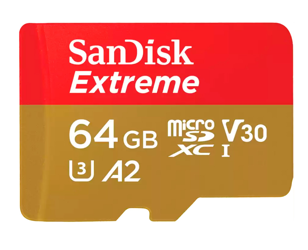 Карта памяти SanDisk Extreme 64GB microSDXC UHS-I (SDSQXAH-064G-GN6MN)