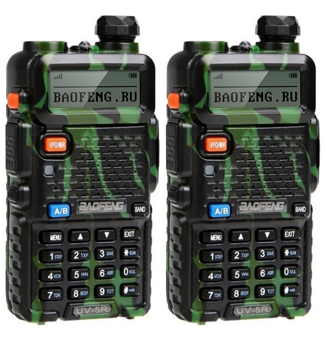 Комплект раций Baofeng UV-5R Green 2 шт. BAOFENG - фото 1