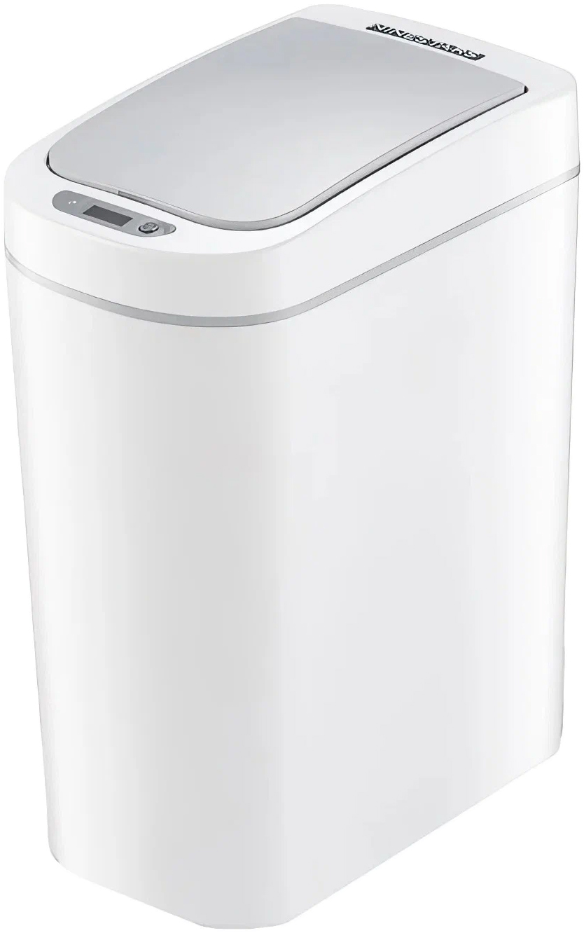Бесконтактная корзина для мусора Xiaomi Ninestars Waterproof Sensor Trash Can 9L (DZT-9-2S) White умный мусорный бак xiaomi ninestars stainless steel sensor trash can 12l dzt 12 28 white