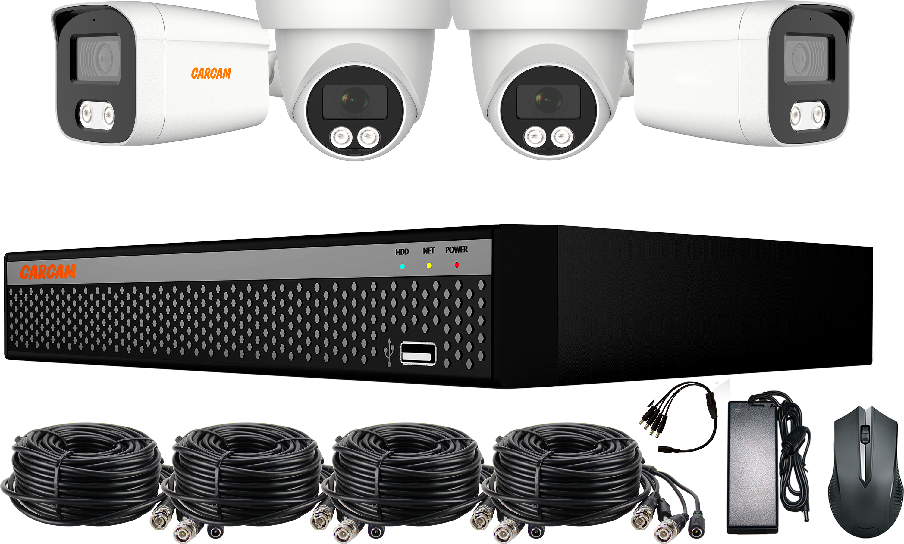 Комплект видеонаблюдения CARCAM 4CH XVR Kit 2014 беспроводной комплект видеонаблюдения carcam 4ch wifi nvr kit 1080 4 lcd