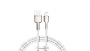 Baseus Cafule Series Metal Data Cable USB 2.0 - Lightning 2.4A 1м White (CALJK-A02) КАРКАМ