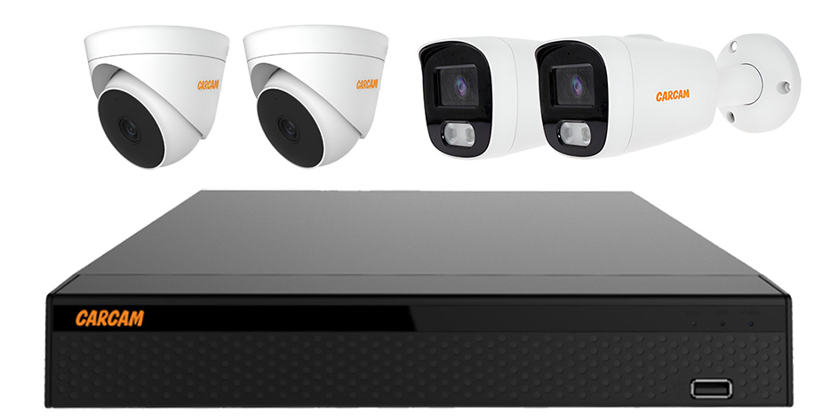 Комплект видеонаблюдения CARCAM 4CH XVR KIT 3004/2075X2/2145X2 беспроводной комплект видеонаблюдения carcam 4ch wifi nvr kit 1080 4 lcd