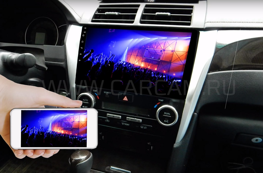 Головное устройство CARCAM AV-1608 for Camry (2014-2016) 10" - Поддержка Android Auto и Apple CarPlay