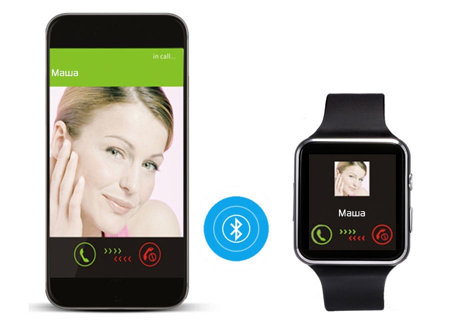 Часы Smart Watch X6 Black - Синхронизация со смартфоном