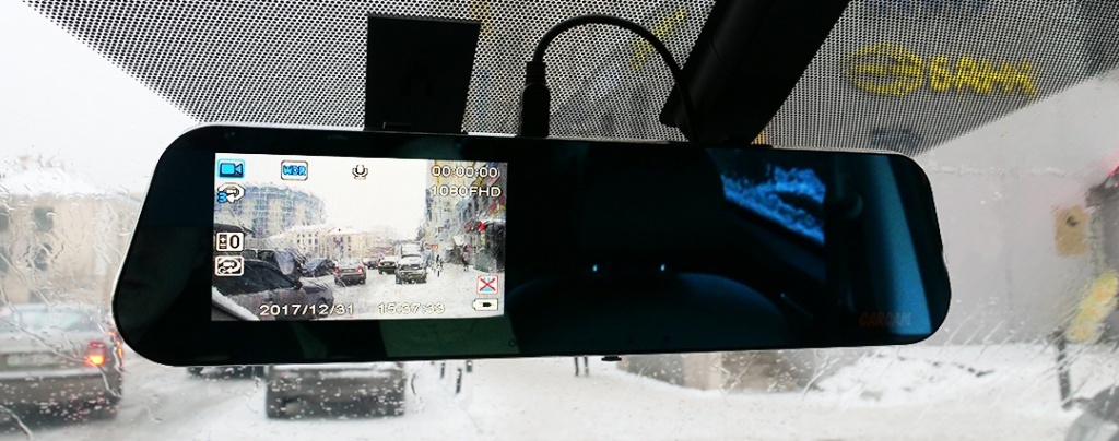 Автомобильный видеорегистратор-зеркало CARCAM Z5 - Запись в формате HD 1280x720p