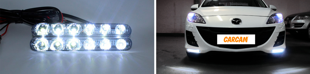 CARCAM LED DRL DR06 используются современные светодиоды, срок службы которых составляет более 3000 часов