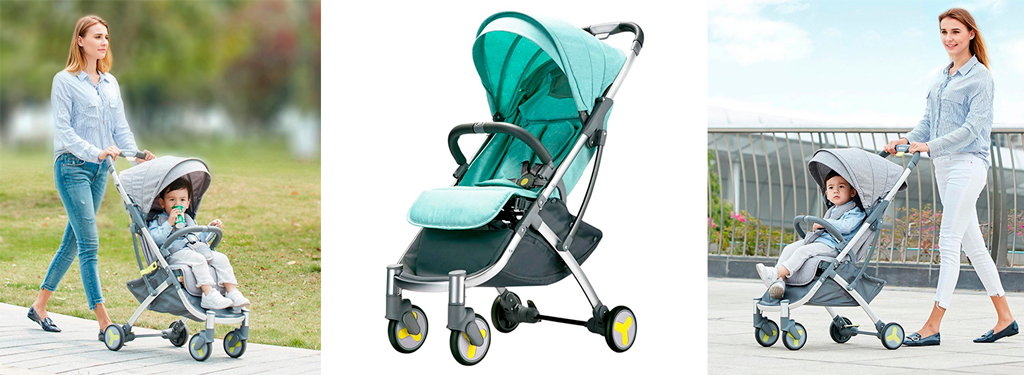 Xiaomi Bebehoo Start Lightweight Four wheeled Stroller Green