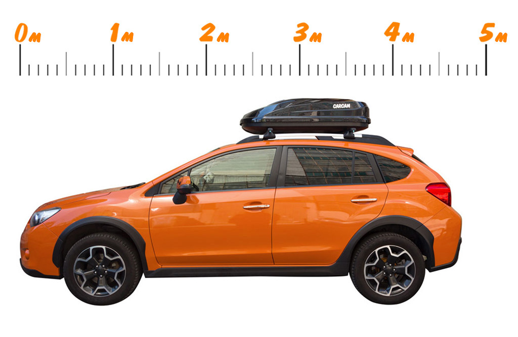 CARCAM BOX-360A – двусторонний автобокс низкопрофильной конструкции с универсальным креплением на поперечины багажника.