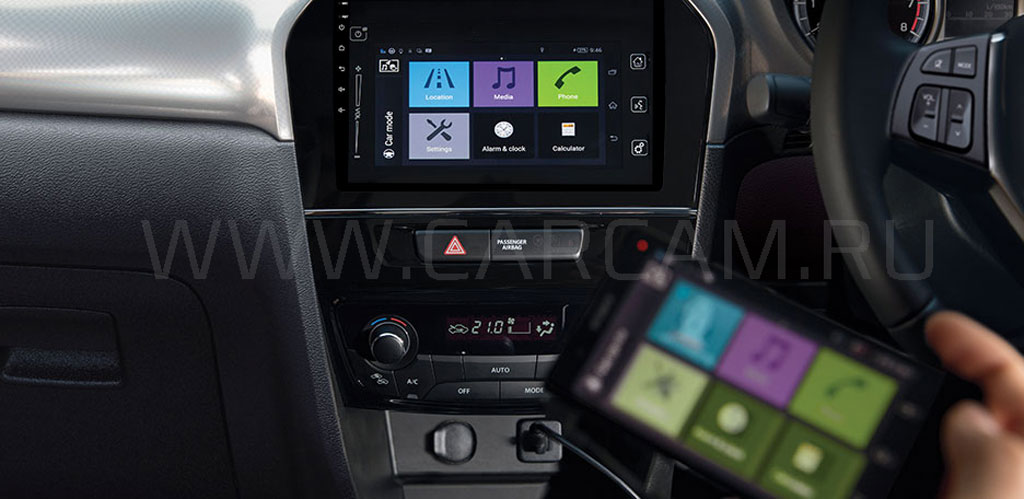 Головное устройство CARCAM AV-9621 for Vitara (2015-2016) 9" - Поддержка Android Auto и Apple CarPlay