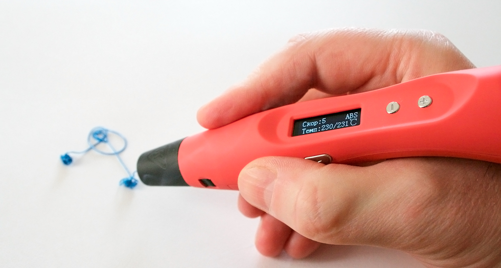 3D ручка RP400A оснащена OLED-дисплеем
