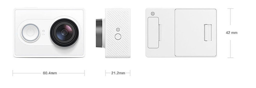 Экшн-камера YI Action Camera Basic Edition white - Компактность