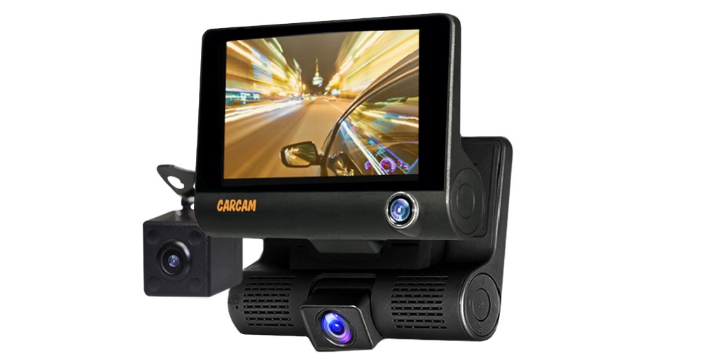 КАРКАМ D3 – автомобильный видеорегистратор, оснащенный сразу тремя камерами