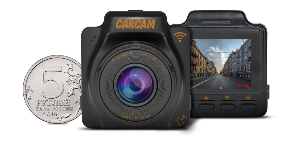 CARCAM R2 – миниатюрный автомобильный Full HD видеорегистратор со встроенными модулями GPS и Wi-Fi