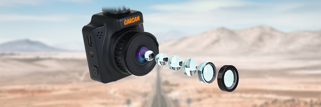 CARCAM R2 – стеклянный 6-линзовый объектив обладает углом обзора в 145° 
