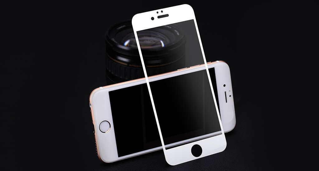Защитное стекло Iphone 8 Plus 5D 0.33 mm нанесено олеофобное покрытие