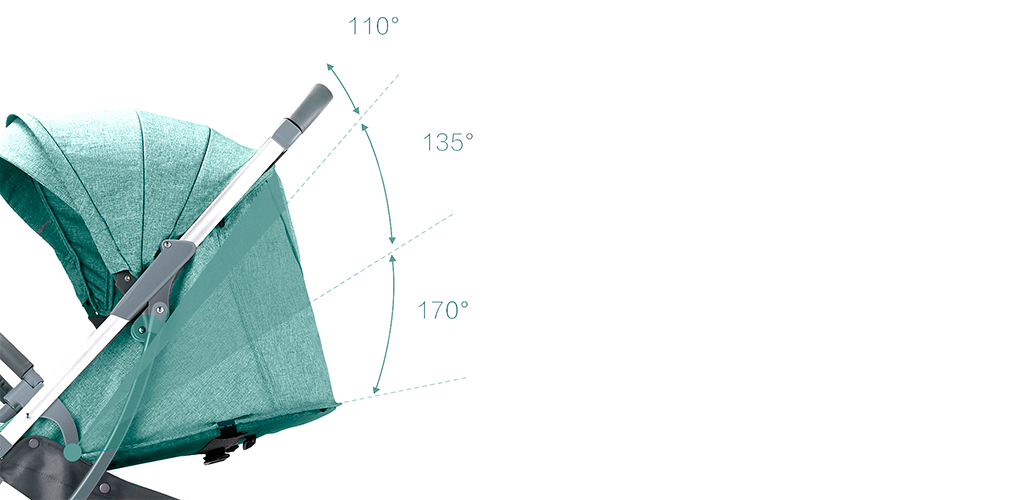 Xiaomi BEBEHOO START Lightweight Four-wheeled Stroller оснащена тентом