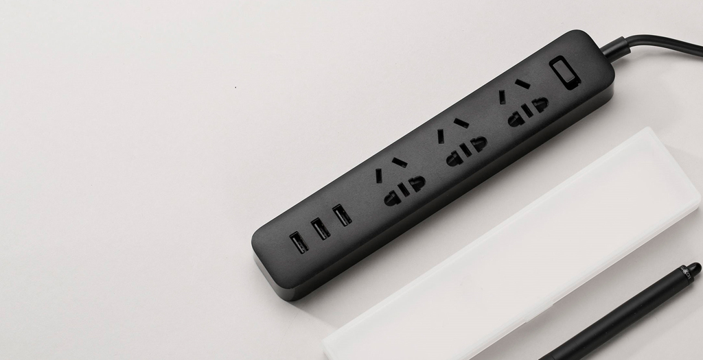 Xiaomi Mi Power Strip 3 Sockets Black – современный удлинитель