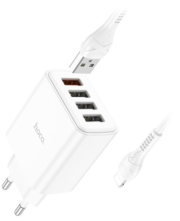 Купить Hoco C102A 4USB 2.1A QC3.0