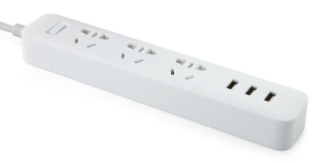 Удлинитель с 3 розетками и3 USB-выходами Xiaomi Mi Power Strip 3 Sockets (XMCXB01QM) White