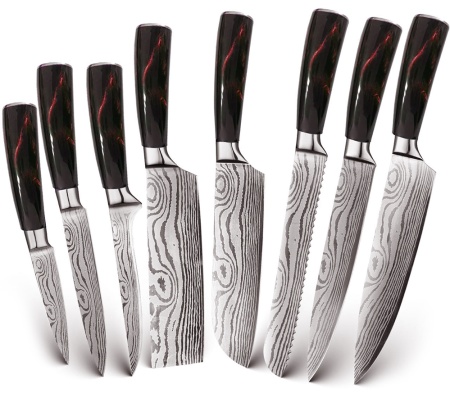 Купить Xiaomi Spetime 8-Pieces Kitchen Knife Set Red (RE01KN8)