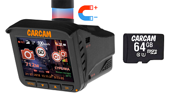Автомобильный видеорегистратор с радар-детектором 3 в 1 CARCAM COMBO 5 Lite 64GB