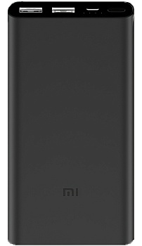 Аккумулятор Xiaomi Mi Power Bank 10000mAh Black (PLM09ZM) емкостью 10000мАh с 2 USB