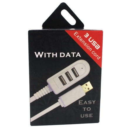 Купить USB hub на 3 порта 0.3м белый