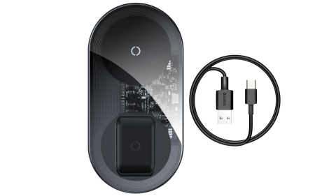 Купить Xiaomi Baseus Simple 2 in 1 Wireless Charger прозрачный