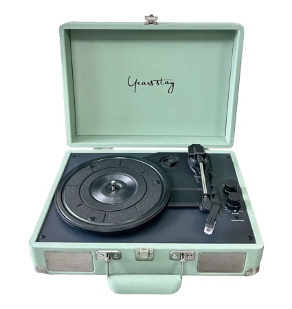 Купить Years Stay Vinyl Record Player In Suitcase (HY-T01) Green