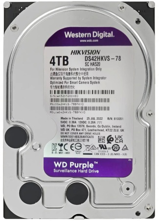 Купить WD Purple DS42HKVS-78, 4ТБ, HDD, SATA III, 3.5"