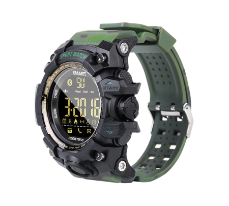 Ударопрочные и водонепроницаемые смарт-часы CARCAM SMART WATCH EX16S - GREEN CAMO